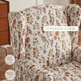 thumbnail image 4 of Erinnyees Floral Accent Chair, High Back Upholstered Armchair with Solid Legs, Leisure Single Sofa Chair for Living Room, Bedroom, Home Office, 4 of 9