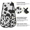 thumbnail image 2 of Yayeee Double Oven Mitt Kitchen Heat Resistant Baking 35" x7" Quilted Glove, Cow Spots, 2 of 6