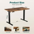 thumbnail image 6 of MAYEERTY 48x24 Ergonomic Height Adjustable Desk, T-Shaped Metal Bracket, Computer Workstation, Rust, 6 of 6