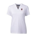 thumbnail image 2 of Women's Cutter & Buck White New York Mets DryTec Forge Stretch V-Neck Blade Top, 2 of 3
