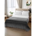 thumbnail image 2 of Black White Ombre Queen Size Flat Sheet, Wrinkleproof & Fadeproof Cooling Flat Bed Sheet Only, Vintage Minimalism Abstract Stripes Breathable Soft Bedding Top Sheets 90 x 102 Inches, 2 of 8