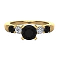 thumbnail image 4 of 1.00 ct tw Black & White Diamond Engagement Ring With Shoulder 14K Gold, 4 of 5