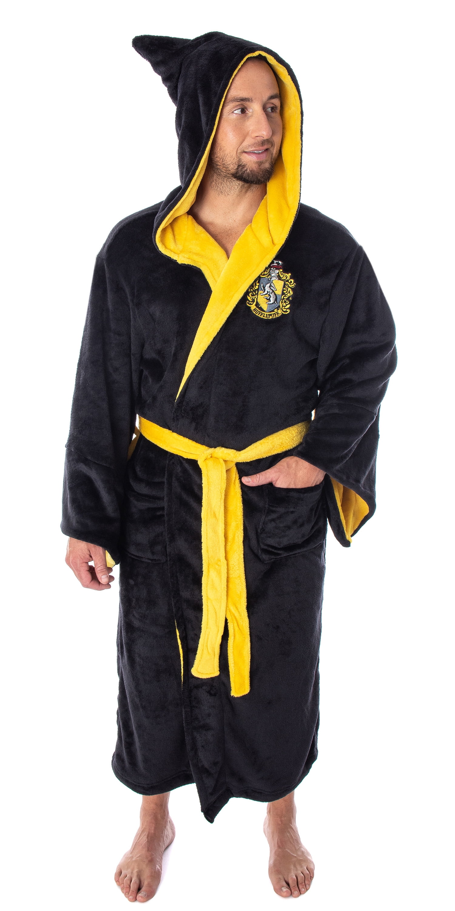 Official HARRY POTTER Mens Warm ROBE Dressing Gown Fluffy Fleece Hogwarts Wizard 
