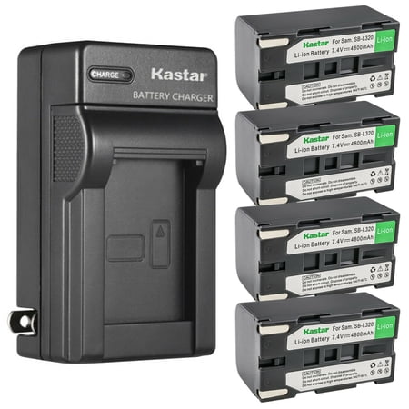 Kastar 4-Pack SB-L320 Battery and AC Wall Charger Replacement for Mamiya Leaf AFi-II 6 Mamiya Leaf AFi-II 7 Mamiya Leaf AFi-II 10 Mamiya Leaf Aptus-II 5 Mamiya Leaf Aptus-II 6 Camera