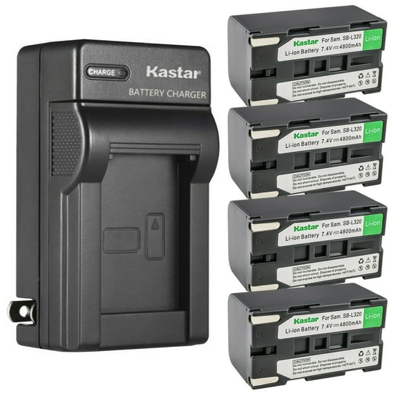 Kastar 4-Pack SB-L320 Battery and AC Wall Charger Replacement for Mamiya Leaf Aptus-II 12R, Mamiya Leaf Aptus 17, Mamiya Leaf Aptus 22, Mamiya Leaf Aptus 65, Mamiya Leaf Aptus 75 Leaf Aptus 75s Camera