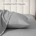 thumbnail image 3 of Bare Home Percale Weave Pillowcase Set - Organic Cotton - King, Light Gray, 3 of 8