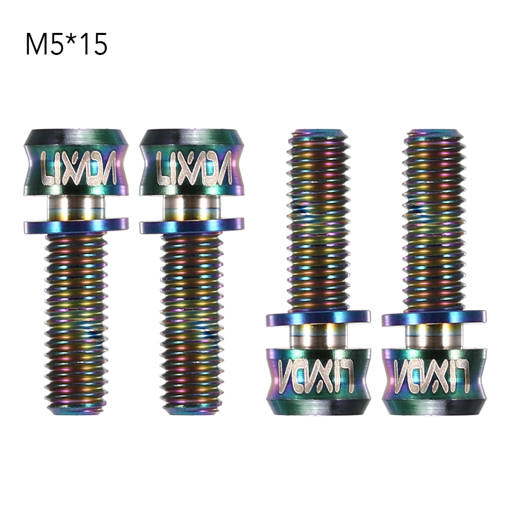 4PCS Bicycle Bike Stem Screws Hex Bolts Ultralight Cycling Titanium
