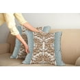 thumbnail image 2 of Ambesonne Boho Throw Pillow Cover 2 Pack, Vintage Diamonds Retro, 16", Teal and Tan, 2 of 7