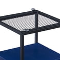 thumbnail image 6 of VECELO Modern Nightstand with Drawer and Shelf, Tempered Glass Top Side End Table, Dark Blue, 6 of 8