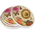 thumbnail image 3 of Coolnut Vintage Rose Print Coasters for Drinks Set of 4, Absorbent Ceramic Drink Coaster with Cork Base for Wooden Coffee Table, Cool Housewarming Gift for Home Decor Gifts, 3 of 6