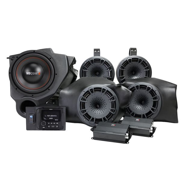 MB QUART Kick Panel+Tower Speakers+Radio+Sub+Amps For Select Polaris