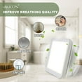 thumbnail image 4 of Akicon Bathroom Exhaust Fan with Light, 50-80-100 CFM DC Motor, 1.2 Sones Bath Fan, 3CCT LED Light 2700K/4000K/5500K with 7W Night Light Quiet Energy Saving Bathroom Ceiling Fan, White, 4 of 12