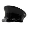thumbnail image 2 of Sombrero de marinero con visera para vendedor de periódicos, ideal para bailes de máscaras de Halloween y presentaciones en el escenario. Negro, 2 of 9