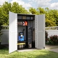 thumbnail image 6 of LEDMOMO Waterproof Outdoor Storage Cabinet, White, European Design, Durable Plastic, Patio Use, 6 of 10