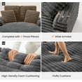 thumbnail image 6 of Oversized Chaise Lounge Chair Indoor, Upholstered Sofa Bed with Throw Pillows and Armrests, Sleeper Chair for Living Room, Bedroom,Light Grey, 6 of 8