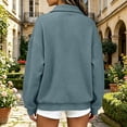 thumbnail image 4 of LEKWK Zip up Jackets for Women Waffle Collar Lightweight Fall Coat with Pockets Drop Shoulder Long Sleeve Casual Athletic Outerwear L, 4 of 6