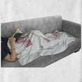 thumbnail image 6 of Orchids Soft Flannel Fleece Blanket, Simplistic Hand Drawing of a Branch of Orchids in Pale Pink Shade Creative Art, Cozy Plush for Indoor and Outdoor Use, 60" x 80", Pale Pink White, by Ambesonne, 6 of 6