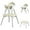 Beige, variant on Babyjoy 4 in 1 Baby High Chair Convertible Toddler Table Chair Set with PU Cushion Beige