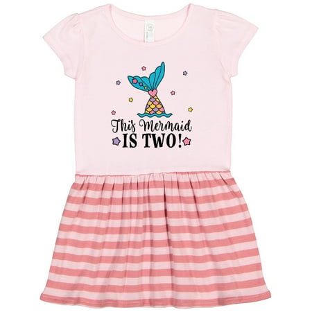 

Inktastic Mermaid 2nd Birthday 2 Year Old Gift Toddler Girl Dress