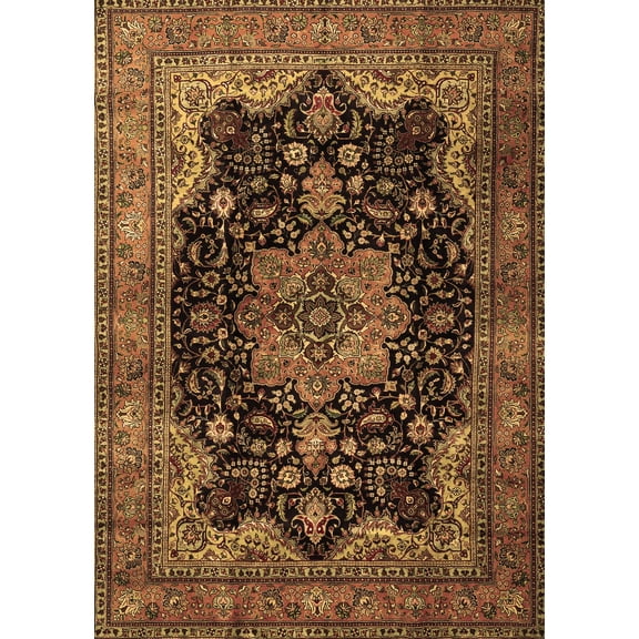 Ahgly Company Indoor Rectangle Persian Brown Traditional Area Rugs, 5' x 7'