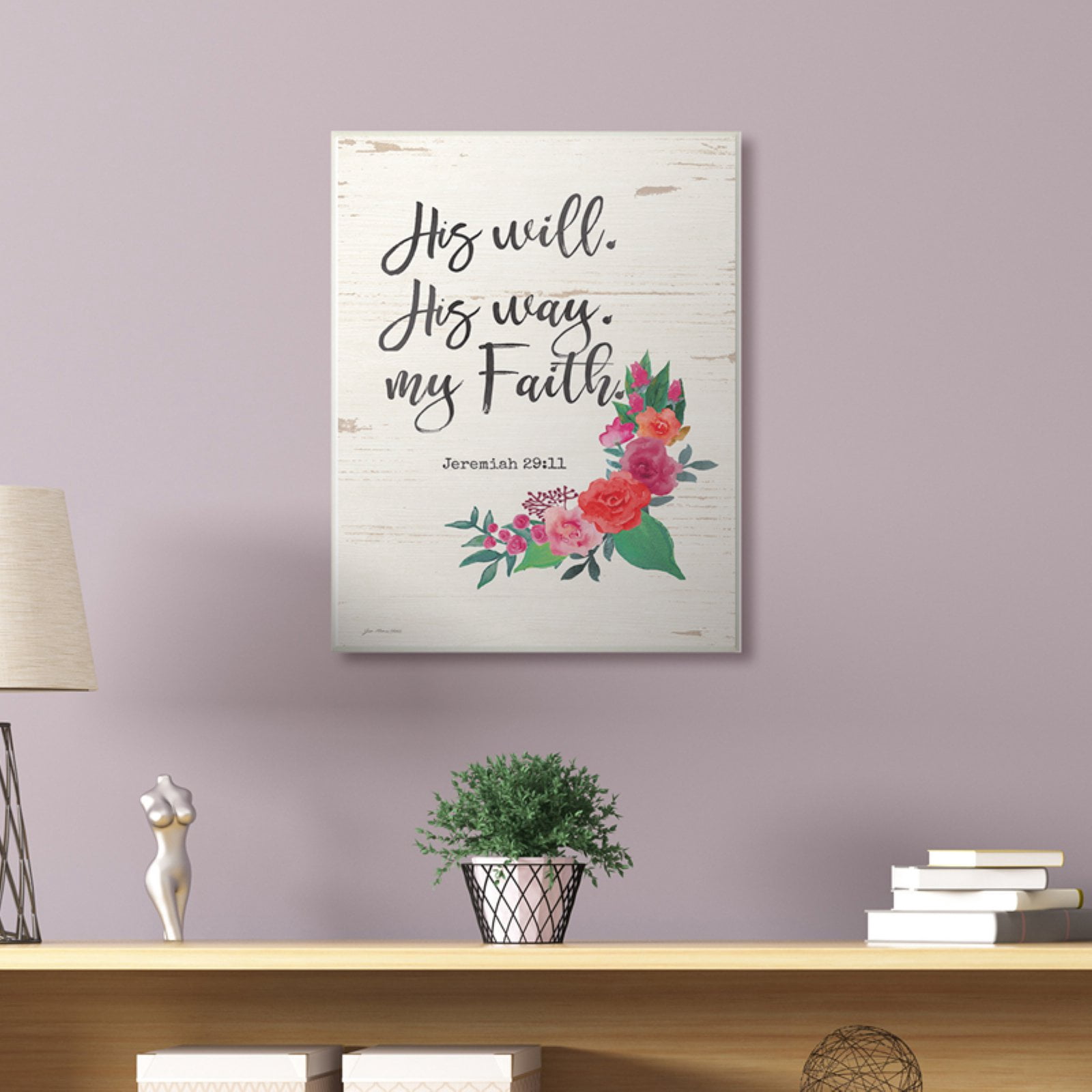 The Stupell Home Decor Collection His Will Way And Faith Wall Art