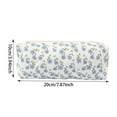 thumbnail image 2 of Makeup Bag Quilted Cute Floral Cosmetic Bag Set Bow Makeup Pouch Large Travel Toiletry Bag Small Makeup Bag for Purse, 2 of 4