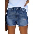 thumbnail image 2 of ONLYSHE Casual Shorts for Women Denim High Waist Shorts with Pockets Blue Large, 2 of 5