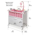 thumbnail image 6 of Cabinet Doll Crib with Chevron Bedding and Free Personalization Kit - White/Pink, 6 of 11
