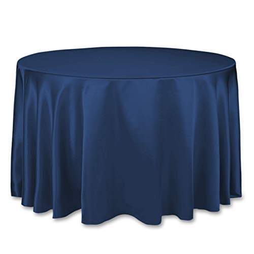 Linentablecloth 108 Inch Round, Navy Blue Round Tablecloth