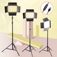 thumbnail image 1 of LED Video Light Kit, Studio Dimmable Photography Lighting Set with 4pcs Shading Board, USB Plug, 63 Inch Tripod, Three Modes, Ideal for Indoor Video Recording, Game Streaming, Parties ≤36V, 1 of 7