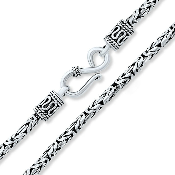 925Sterling Silver Flat Sideways Figaro Chain Strong Men Women Necklace 6/10MM eBay