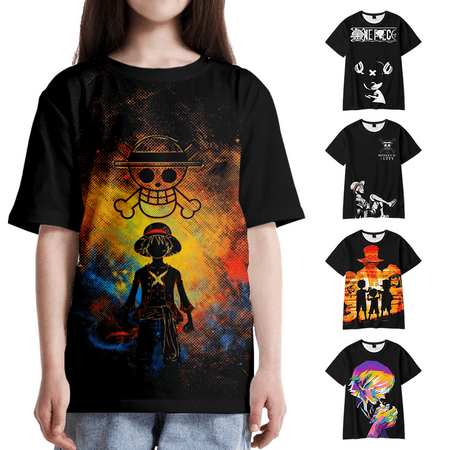 

New 3D Printed Anime One Piece Fashion Boy Girl T Shirt Child-110cm #07