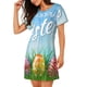 thumbnail image 2 of Balery Happy Easter Camisón de manga corta con cuello redondo para mujer, cómodo y elegante., 2 of 6