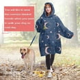 thumbnail image 4 of Wearable Oversized Blanket,Blue Pink Moon Star Planet Pattern Wearable Blanket Hoodie for Adults,Cozy Hooded Blankets with Super Pockets,Super Warm Fuzzy Pullover for Women & Men, 4 of 6