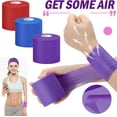 thumbnail image 2 of 3-Pack Athletic Pre-Wrap Headbands Foam Base Wrap Tape Athletic Pre-Wrap Athletic Tape Base Wrap Hair Ankle Wrist Knee Athletic 2.75" x 30 Sizes (Red, Blue, Purple), 2 of 5