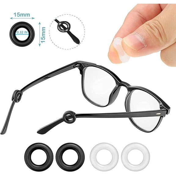 12 Pairs Eyeglasses Ear Grips, Anti-Slip Elastic Comfort Glasses Retainers For Spectacle Sunglasses Reading Glasses Eyewear, Eyeglass Ear Hook, Sport Eyeglass Ear Accessories