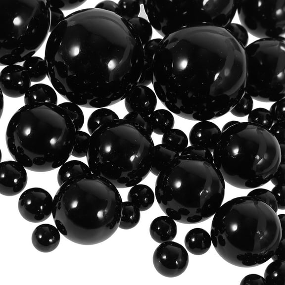 125 Pieces Black Vase Fillers for Centerpieces, Decorative Stones for Home, Wedding, Party, and Event Decoration