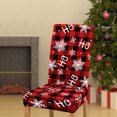 thumbnail image 4 of YINKUU 4pcs/6pcs Christmas Dining Room Chair Slipcovers Snowflake Santa Christmas Sleigh Deer Washable Removable Chair Covers Seat Protector Decor for Christmas Holiday Party Family, 4 of 9