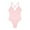 Pink(Womens Swimsuit), variant on ZHYou Womens V-Neck Textured One Piece Swimsuit,Cute Slim Fit Bathing Suit,Sky Blue,Size L
