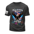 thumbnail image 5 of mgoYE 250 Anniversary USA Shirt 4th of July 2026 Men Tshirts Short Sleeve Crew Neck Happy Birthday America Graphic Tee Dark Gray L, 5 of 6