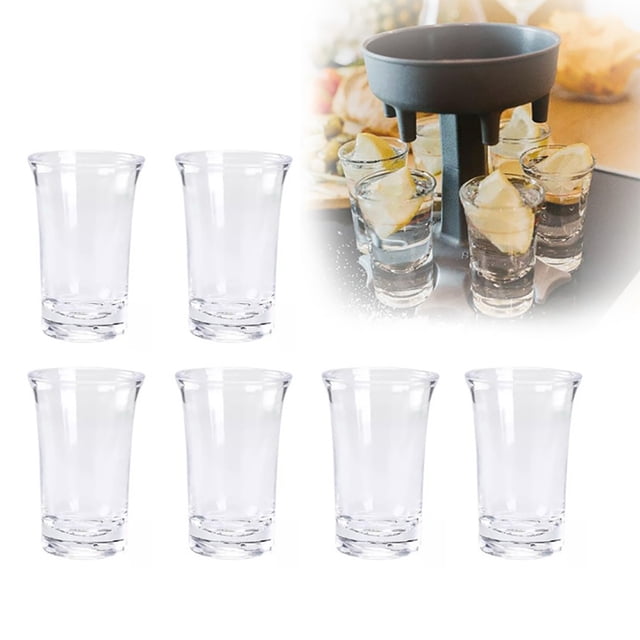 6Pcs 1.2 Ounce Shot Glass Heavy Base Shot Glass Set Party Bar Whiskey Shot Glass