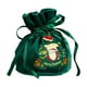thumbnail image 2 of Bolsa de regalo navideña de terciopelo | Bolsa pequeña navideña roja y verde de 9,9 x 13 cm | Bolsa de tela reutilizable para dulces con asa resistente | Embalaje navideño festivo para regalos y, 2 of 6