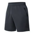 thumbnail image 3 of Mens Shorts Plus Size Elastic Waist Lightweight Quick Dry Casual Shorts with Zipper Pockets Beach Black Athletic Gym Basketball Shorts, 3 of 4