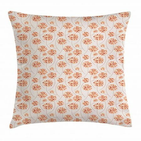 Autumn Throw Pillow Cushion Cover Botanical Garden Theme With