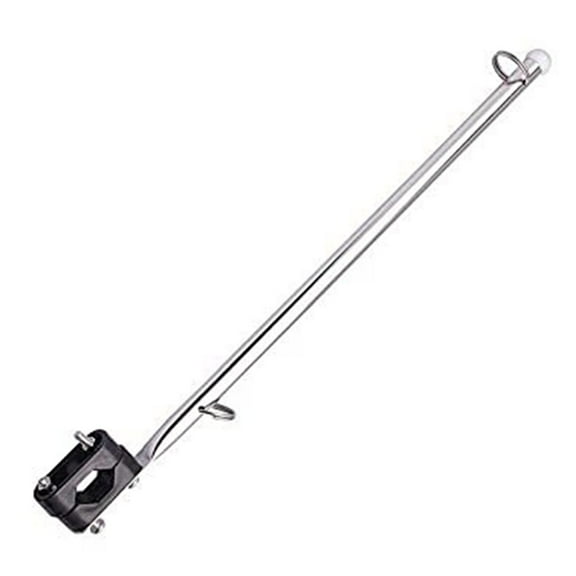 Polished Finish Rail Mount Flag Pole Holder Perfect Addition To Your Boat Fangkenuo