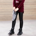 thumbnail image 3 of Huanledash Winter Girls Faux Leather Pants Plush Liner Leggings Kids Skinny Warm Trousers, 3 of 8