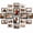 Black&Brown&Distressed White, variant on 20 Pack Walnut Brown MDF Wood Picture Frame Set with Multiple Sizes