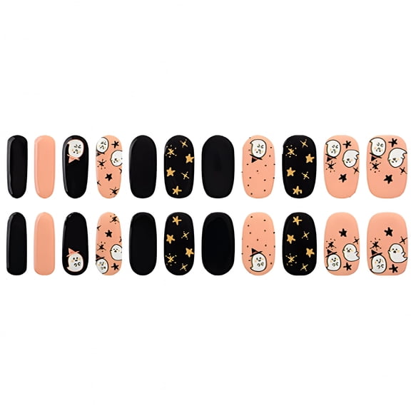RAGUPEL Halloween Nail Polish Strips Gel Nail Stickers Semi-Cured Full Nail Wrap
