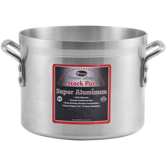 Winware by Winco Aluminum Stock Pot 50 Quart, 15.8" Diameter