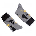 thumbnail image 6 of Mens Plus Size Mid Calf Cotton Socks Animal Life Theme Casual Knit Crew Socks For Larger Feet With Cat Pattern, 6 of 9